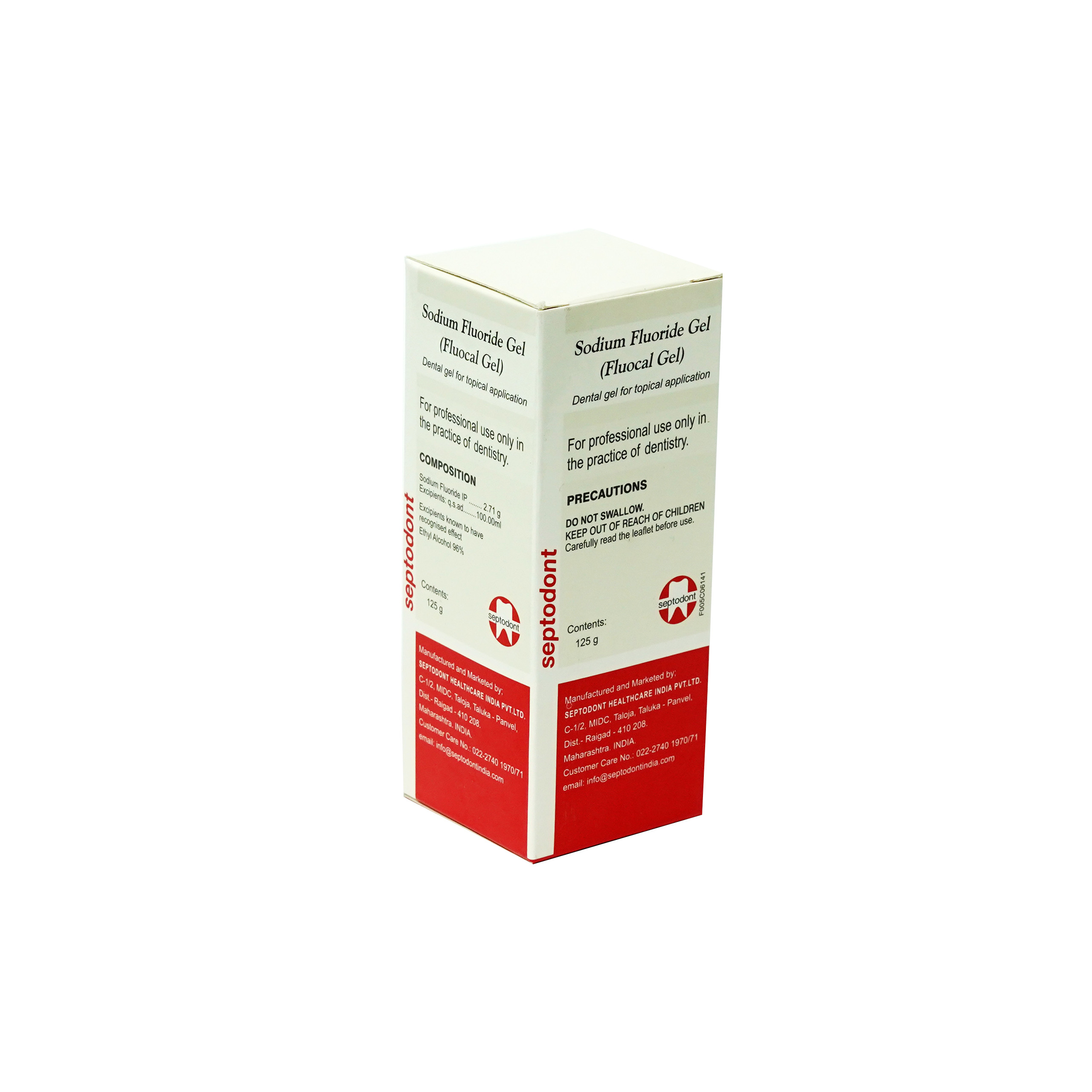 Septodont Fluocal Floride Gel Dental Gel For Topical Application